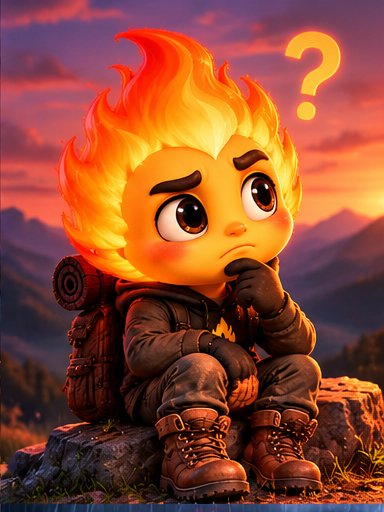 Thinking mascot